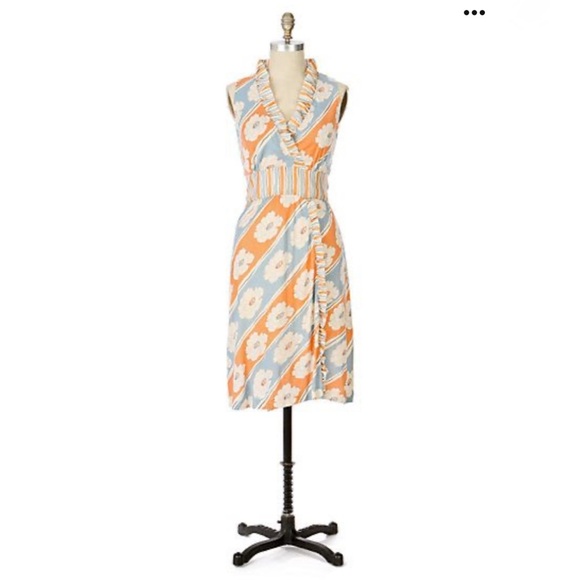 RIC RAC by ANTHROPOLOGIE Florist's Holiday Dress in Orange - Picture 2 of 9